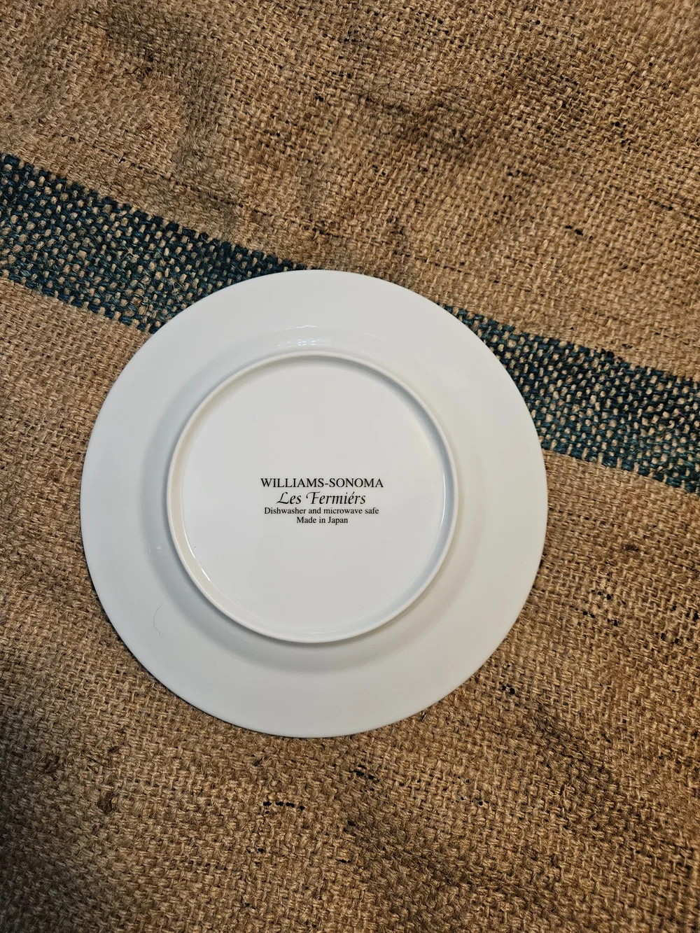 Williams-Sonoma Les Fermiers Salad Plate Windmill Orange Harvest Gold Trim